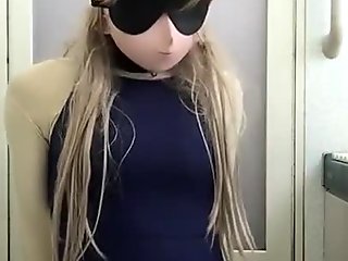 platinum blonde, jerk, small tits, solo female, cosplay